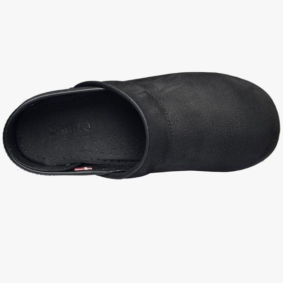 Sanita Black Professional Textured Oil Clog Size 37 Wide - Picture 2 of 12